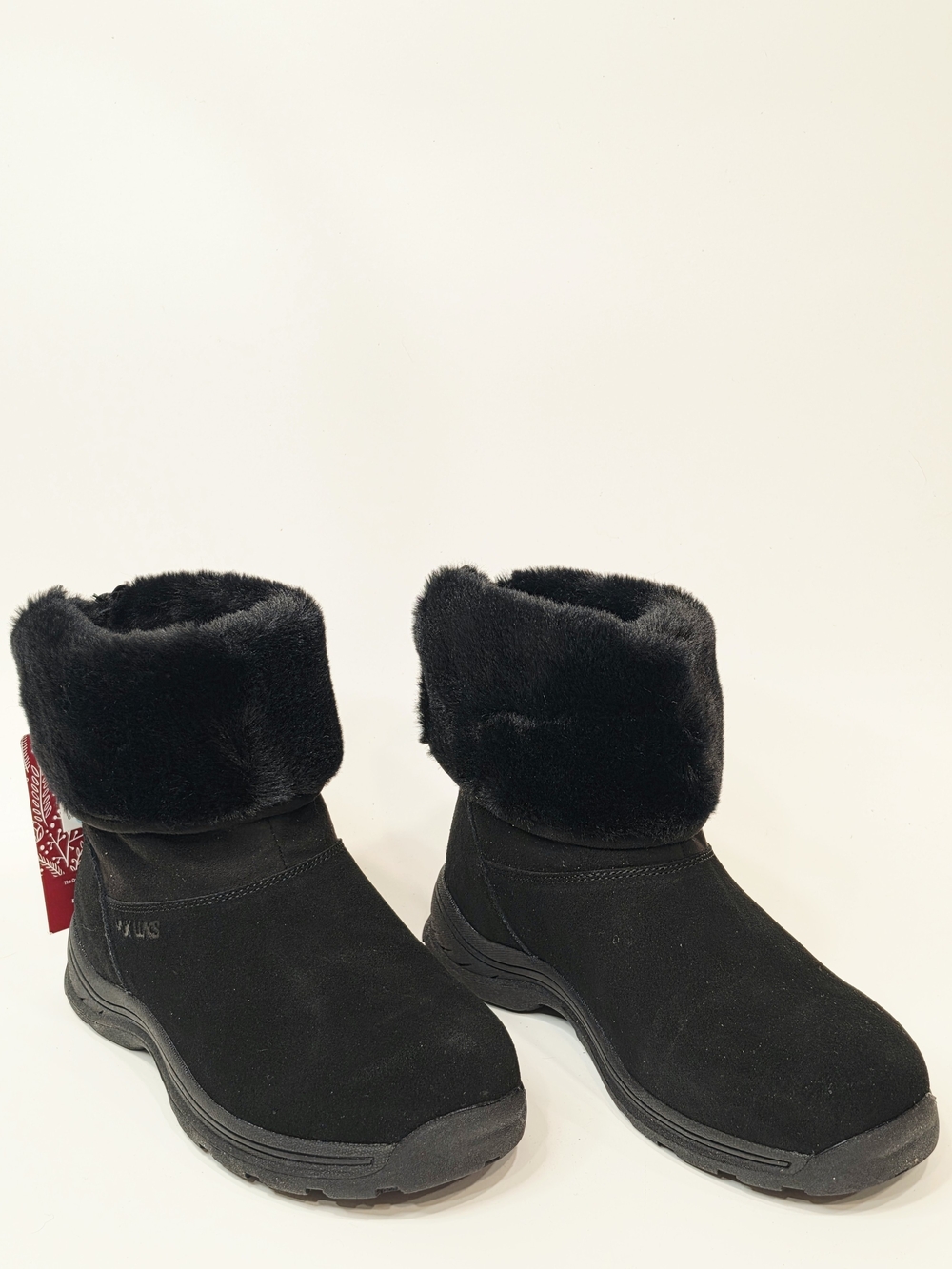 Muk Luks Ariel Water-Repellent Suede Winter Boots in black Wide Size